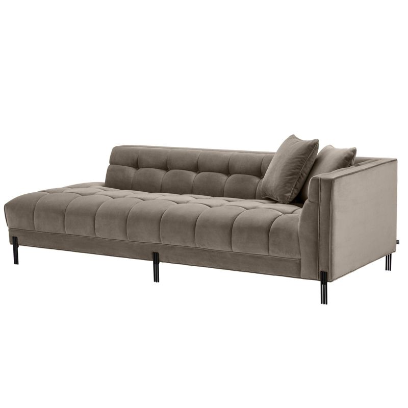 Кушетка Eichholtz Lounge Sofa Sienna Right greige Бежево-серый Темная бронза Кушетка Eichholtz Lounge Sofa Sienna Right greige Бежево-серый Темная бронза в Кирове | Loft Concept