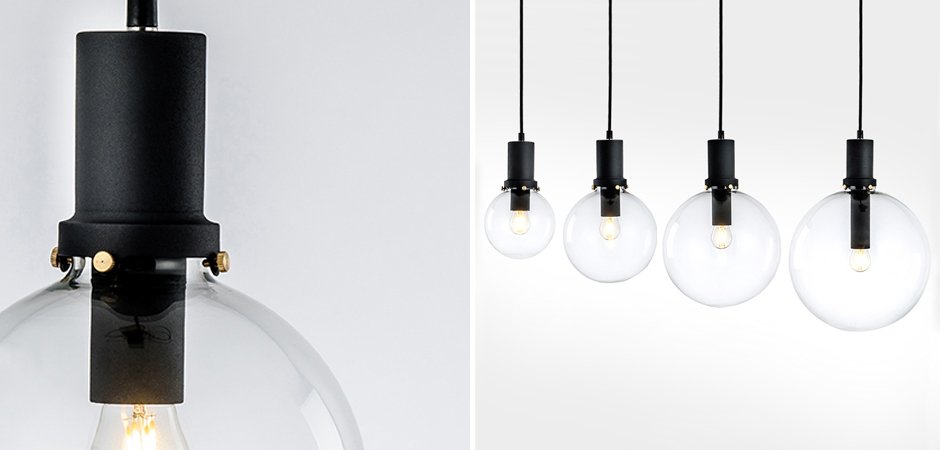 Подвесной светильник Glass Globe Black Подвесной светильник Glass Globe Black - Loft-Concept в Кирове