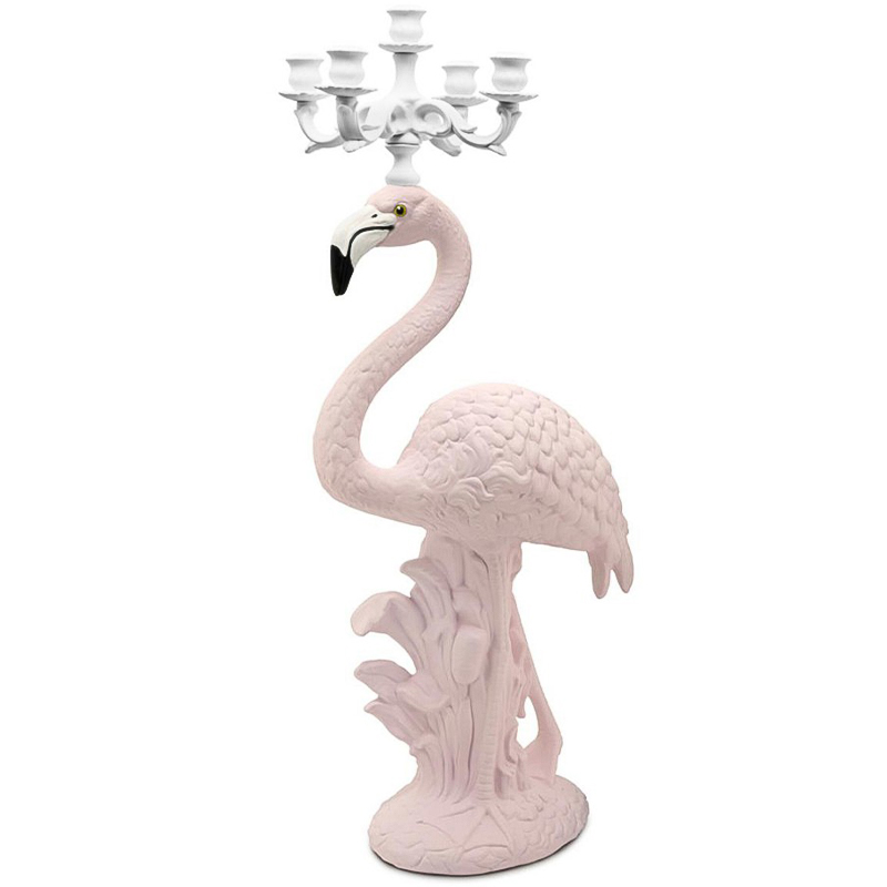Подсвечник Candleholder Flamingo Bisc. White Pink Белый Розовый Подсвечник Candleholder Flamingo Bisc. White Pink Белый Розовый в Кирове | Loft Concept