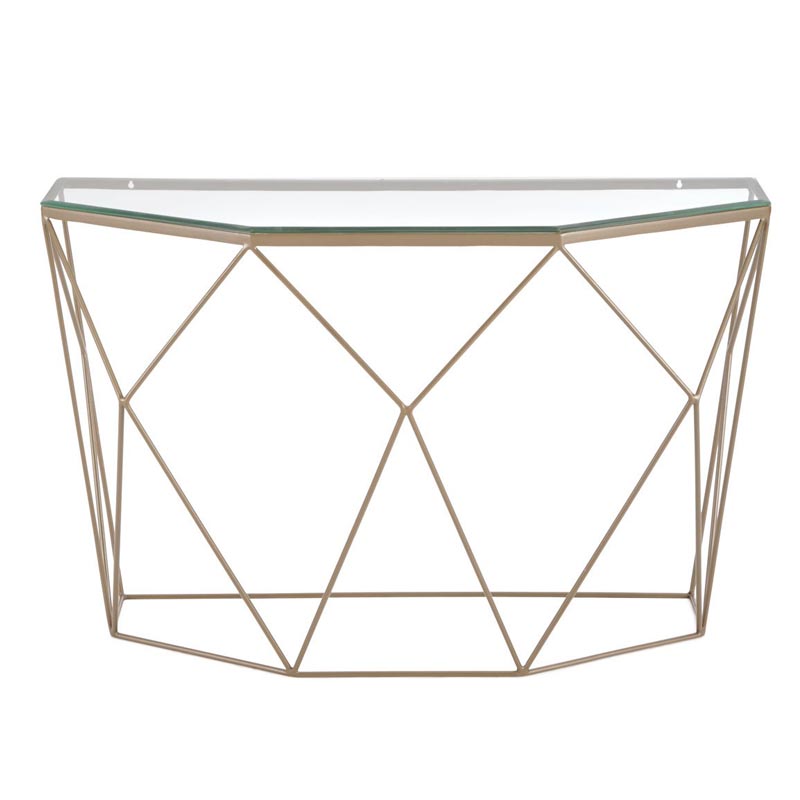Консоль Diogo Console Прозрачный (Transparent) Винтажная латунь Консоль Diogo Console Прозрачный (Transparent) Винтажная латунь в Кирове | Loft Concept