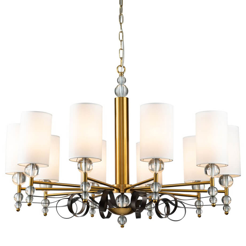 Люстра Annelies Chandelier 10 Золотой Черный Белый Люстра Annelies Chandelier 10 Золотой Черный Белый в Кирове | Loft Concept