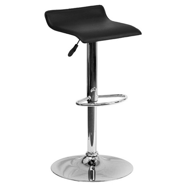 Барный стул Chrome And Black Bar Stool Серебряный Барный стул Chrome And Black Bar Stool Серебряный в Кирове | Loft Concept