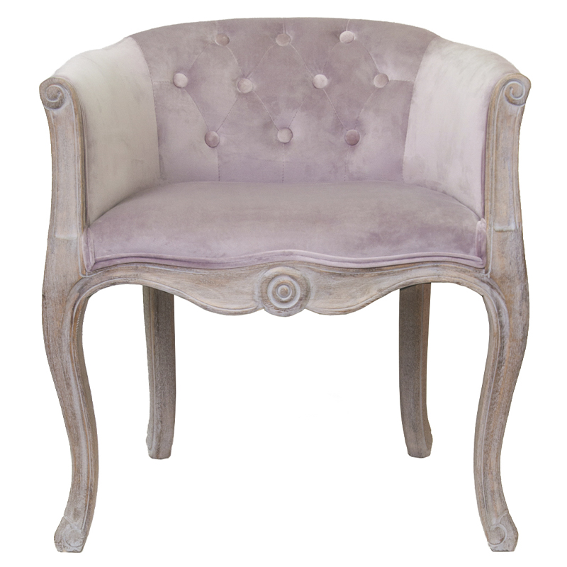 Кресло низкое в стиле прованс Розовый Велюр Louis French Armchair Розовый Серо-бежевый Кресло низкое в стиле прованс Розовый Велюр Louis French Armchair Розовый Серо-бежевый в Кирове | Loft Concept
