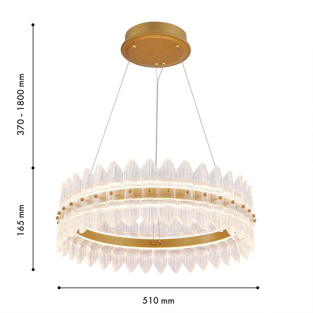 Люстра круглая с декоративными элементами в виде лепестков Round Light Flashing в Кирове