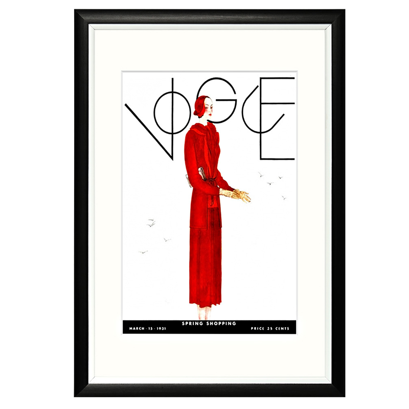 Постер Vogue March 1931 Черный Белый Красный Постер Vogue March 1931 Черный Белый Красный в Кирове | Loft Concept