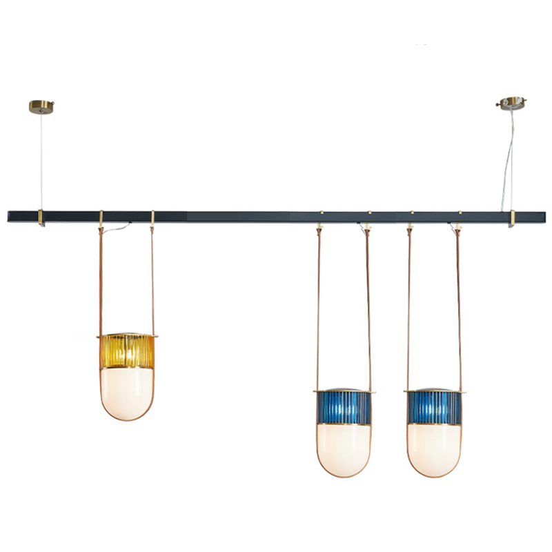 Dario Chandelier line Черный Синий Желтый Зеленый Dario Chandelier line Черный Синий Желтый Зеленый в Кирове | Loft Concept