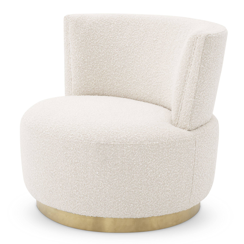 Кресло Eichholtz Swivel Chair Alonso Кремовый Латунь Кресло Eichholtz Swivel Chair Alonso Кремовый Латунь в Кирове | Loft Concept
