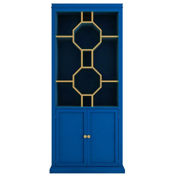 Стеллаж Art Deco Vitrine Синий Стеллаж Art Deco Vitrine Синий в Кирове | Loft Concept