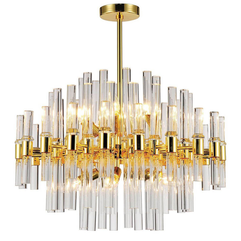 Люстра Luxxu Waterfall Round suspension Прозрачное Стекло Золотой Люстра Luxxu Waterfall Round suspension Прозрачное Стекло Золотой в Кирове | Loft Concept