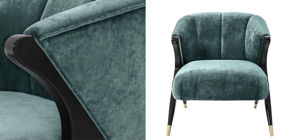 Кресло Eichholtz Chair Pavone Aegean Green Кресло Eichholtz Chair Pavone Aegean Green - Loft-Concept в Кирове