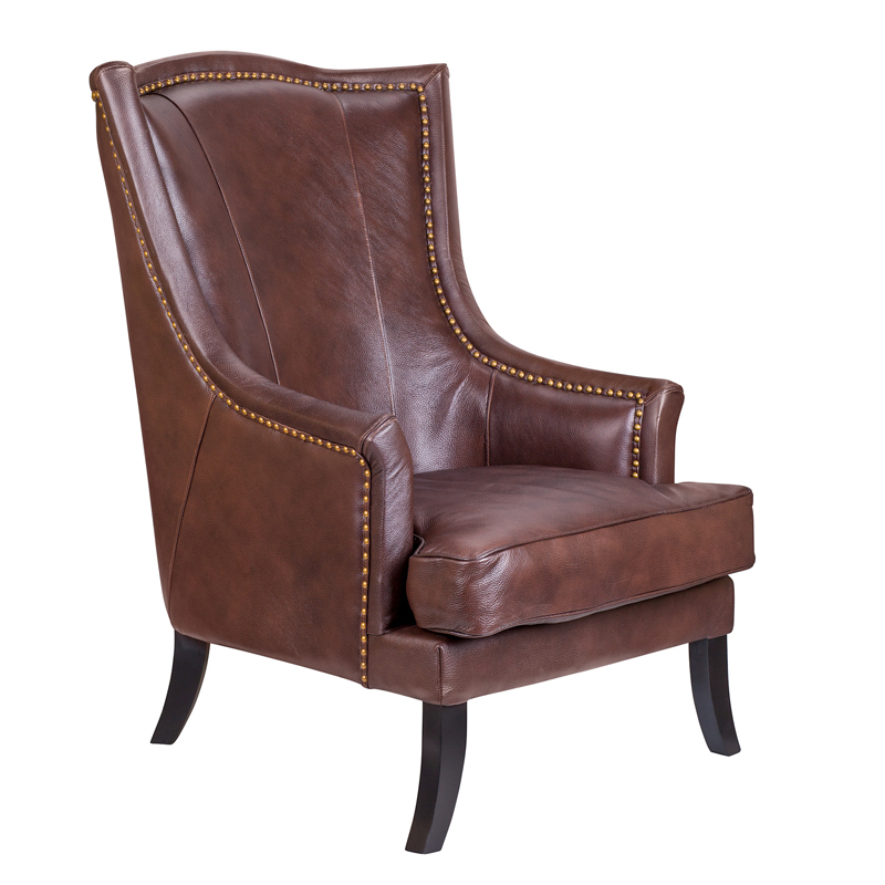 Кресло Gregoir Armchair light натуральная кожа Коричневый винтаж Кресло Gregoir Armchair light натуральная кожа Коричневый винтаж в Кирове | Loft Concept