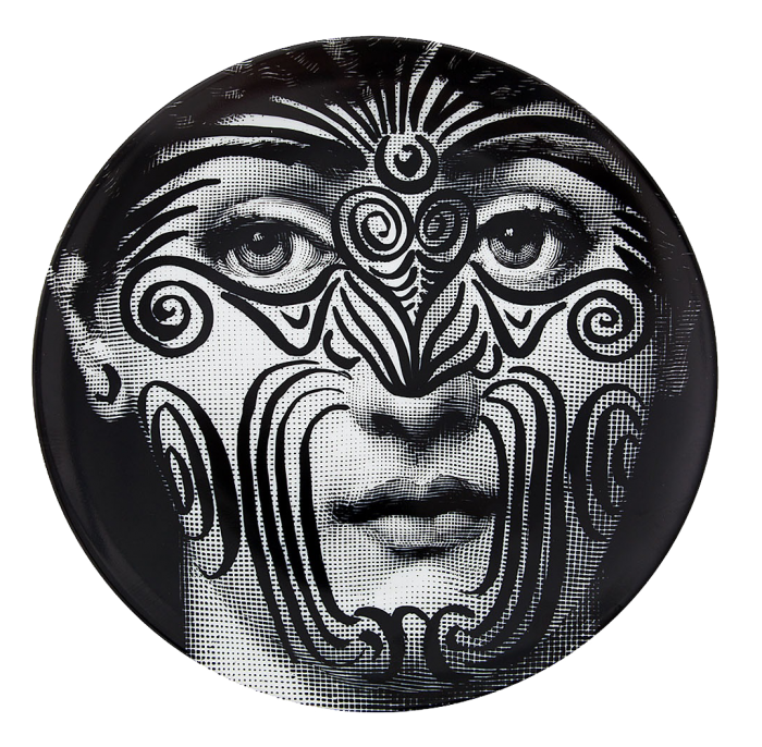 Декоративная тарелка Fornasetti 009 Черный Декоративная тарелка Fornasetti 009 Черный в Кирове | Loft Concept