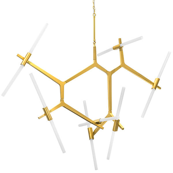 Люстра Agnes Chandelier Gold 14 Белый Золотой Люстра Agnes Chandelier Gold 14 Белый Золотой в Кирове | Loft Concept