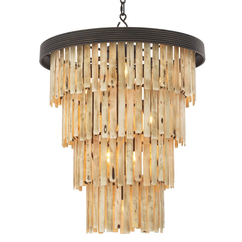 Люстра Eichholtz Chandelier Arizona L Темная бронза Бежевый Люстра Eichholtz Chandelier Arizona L Темная бронза Бежевый в Кирове | Loft Concept