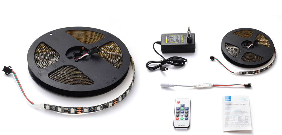 Комплект светодиодной влагозащищенной ленты 14,4W/m 60Led/m 5050SMD разноцветный 5M - Loft-Concept в Кирове