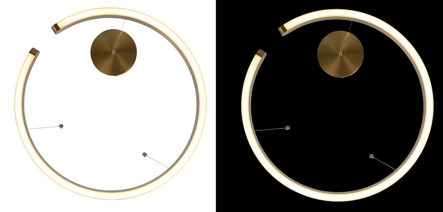 Подвесной светильник Half Ring brass 60 - фото №1