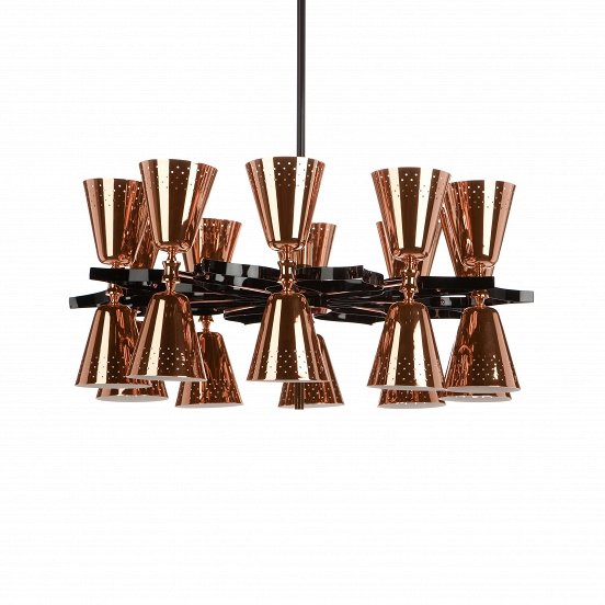 Потолочный светильник Charles 20 Suspension Light Медь Черный Потолочный светильник Charles 20 Suspension Light Медь Черный в Кирове | Loft Concept