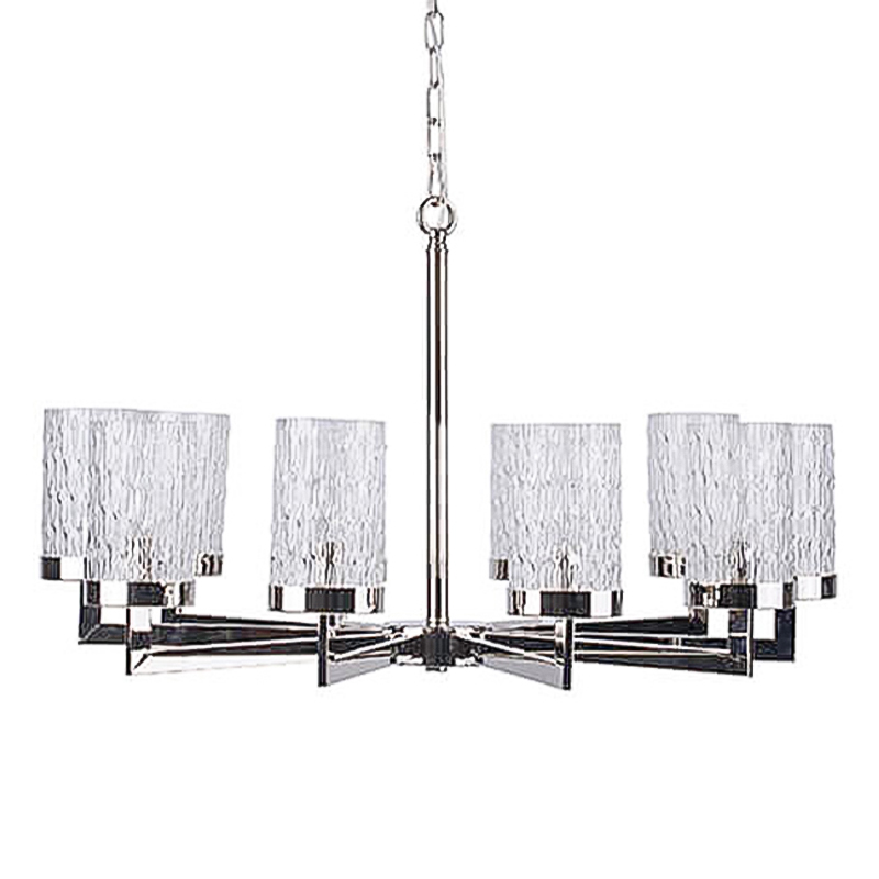 Люстра Estebe Glass Nickel Chandelier Никель Прозрачный Люстра Estebe Glass Nickel Chandelier Никель Прозрачный в Кирове | Loft Concept