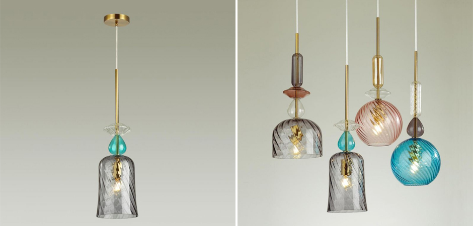Подвесной Geometry Glass Голубой Подвесной Geometry Glass Голубой - Loft-Concept в Кирове