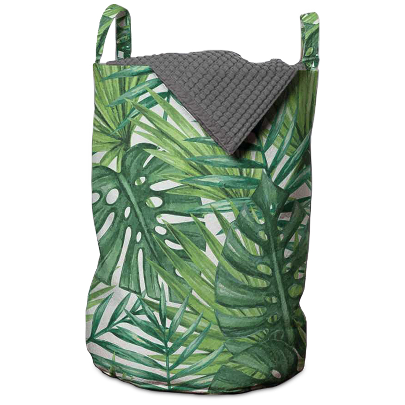 Корзина Tropical Leaves Basket Зеленый Белый Корзина Tropical Leaves Basket Зеленый Белый в Кирове | Loft Concept