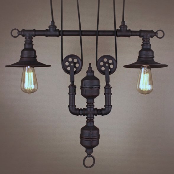 Подвесной светильник Water Pipe Ballast Chandelier Коричневый Подвесной светильник Water Pipe Ballast Chandelier Коричневый в Кирове | Loft Concept