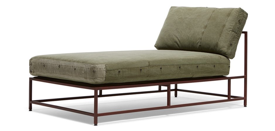 Кушетка Olive Military Fabric Sectional Lounge Кушетка Olive Military Fabric Sectional Lounge - Loft-Concept в Кирове