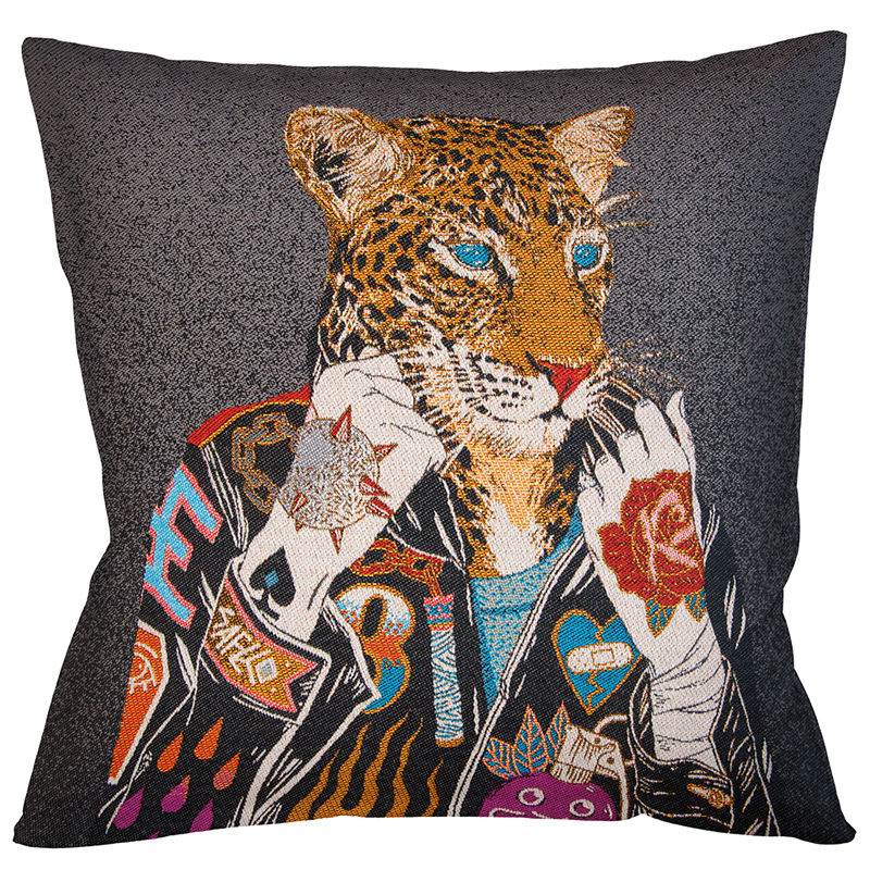Декоративная подушка Leopard Grey Мульти Декоративная подушка Leopard Grey Мульти в Кирове | Loft Concept