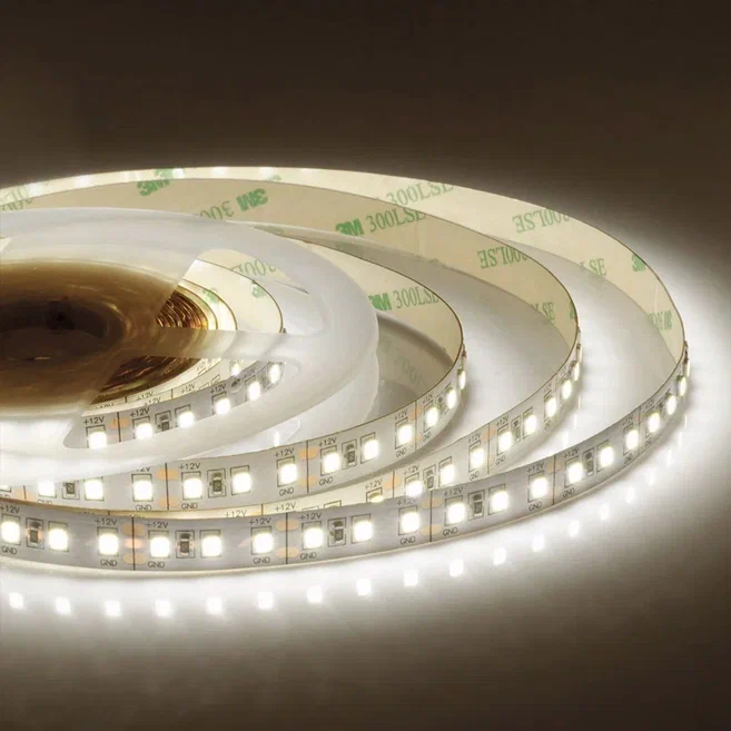 Светодиодная лента 10W/m 120LED/m 3528SMD теплый белый 5M Белый Светодиодная лента 10W/m 120LED/m 3528SMD теплый белый 5M Белый в Кирове | Loft Concept
