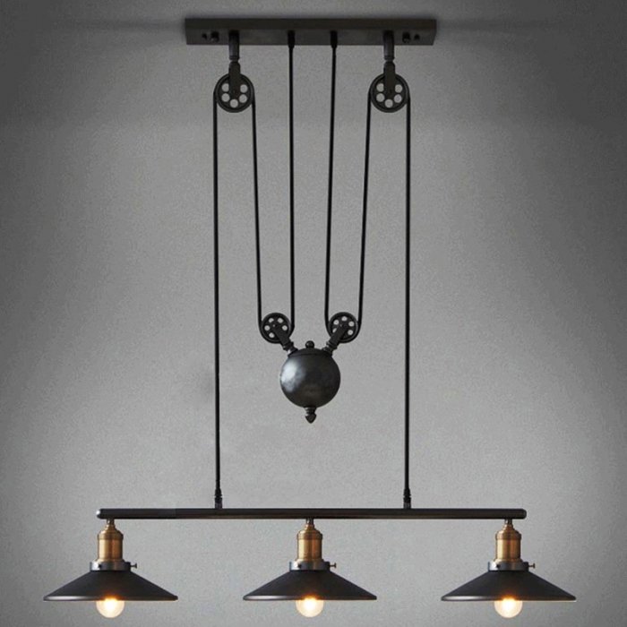 Люстра Loft Cone Pendant Balance Line 3 Черный Люстра Loft Cone Pendant Balance Line 3 Черный в Кирове | Loft Concept
