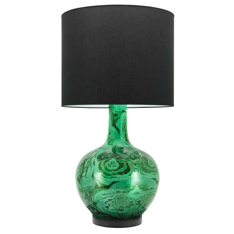 Настольная лампа ABHIKA LAMP SWELL Черный Малахит (зеленый) Настольная лампа ABHIKA LAMP SWELL Черный Малахит (зеленый) в Кирове | Loft Concept