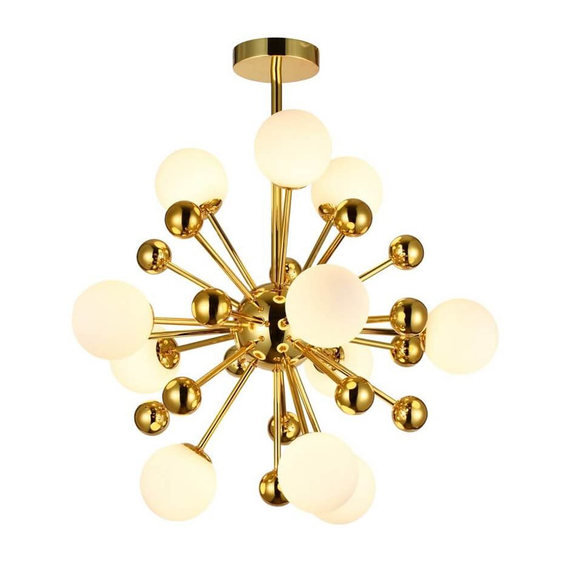 Люстра Magic Circus Sputnik Chandeliers 85 Белый Золотой Люстра Magic Circus Sputnik Chandeliers 85 Белый Золотой в Кирове | Loft Concept