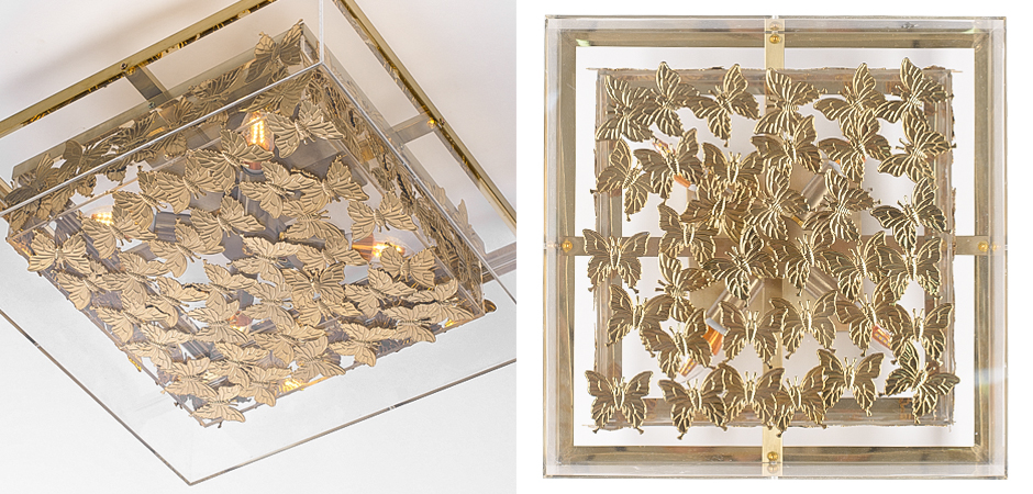 Butterfly Flush-Mount Ceiling Light - фото №1