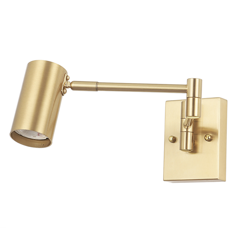 Бра с цилиндрическим плафоном и поворотным механизмом Trumpet Wall Lamp Латунь Черный Бра с цилиндрическим плафоном и поворотным механизмом Trumpet Wall Lamp Латунь Черный в Кирове | Loft Concept
