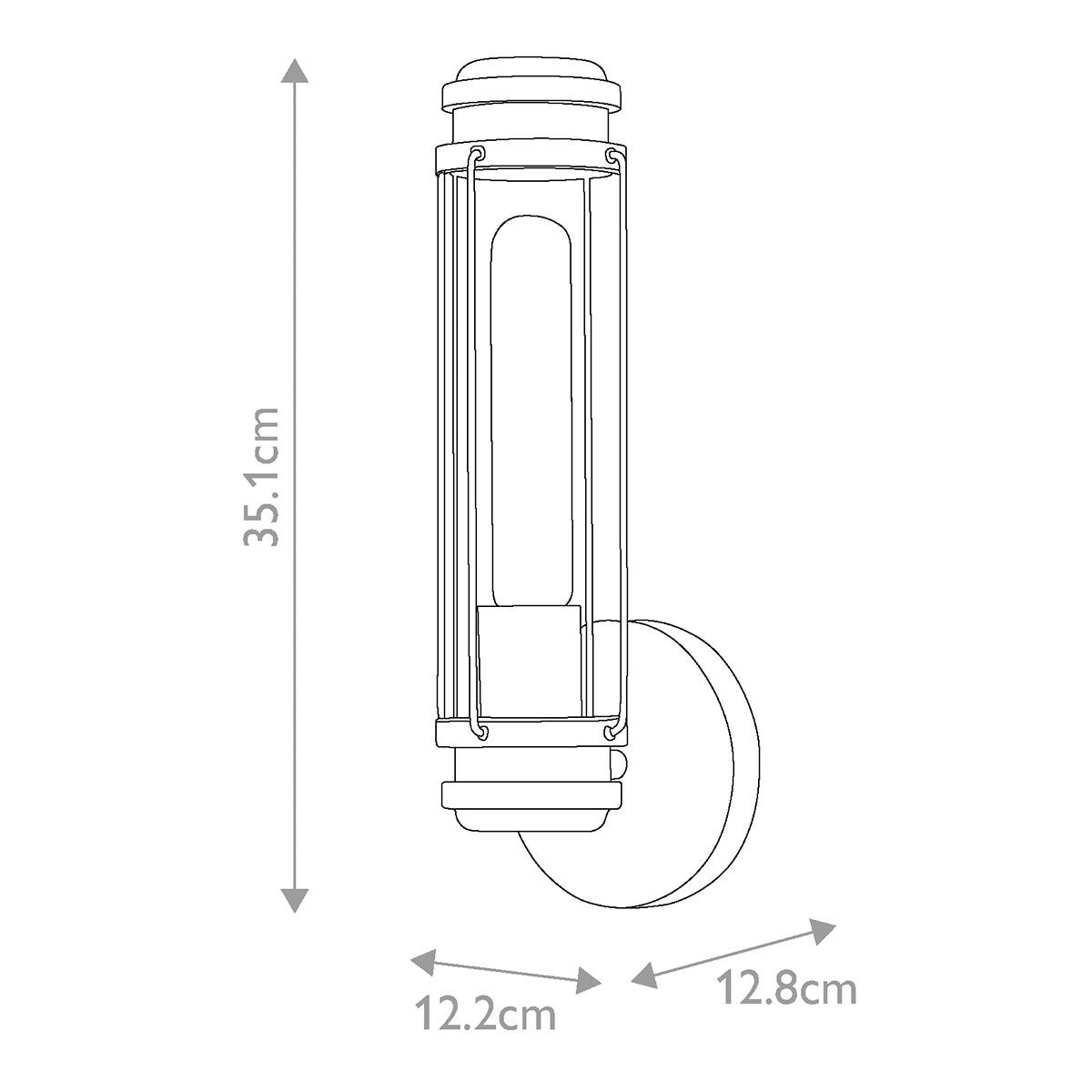 Бра для ванных комнат с прозрачным цилиндрическим плафоном на круглом основании Hinkley в Кирове