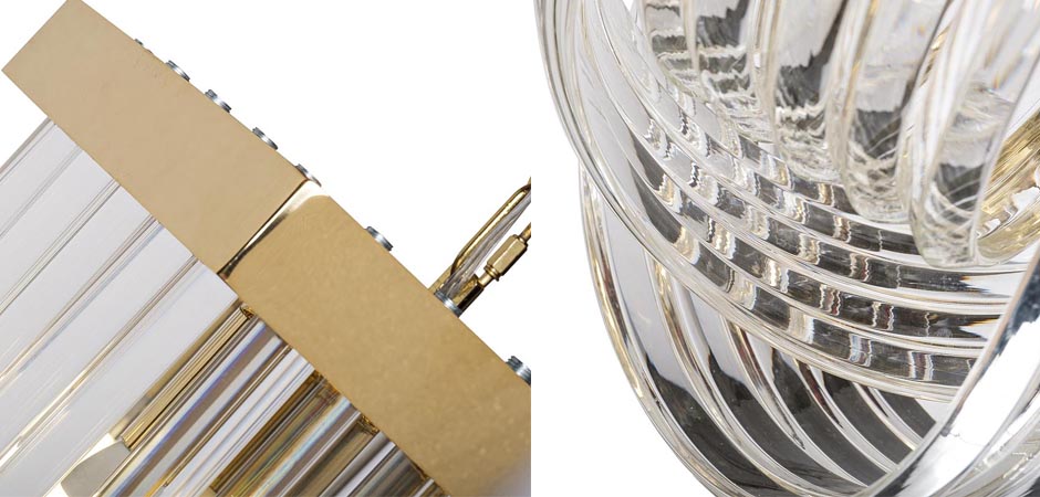 Люстра Retro FROZEN GLASS gold 4 lamp Люстра Retro FROZEN GLASS gold 4 lamp - Loft-Concept в Кирове