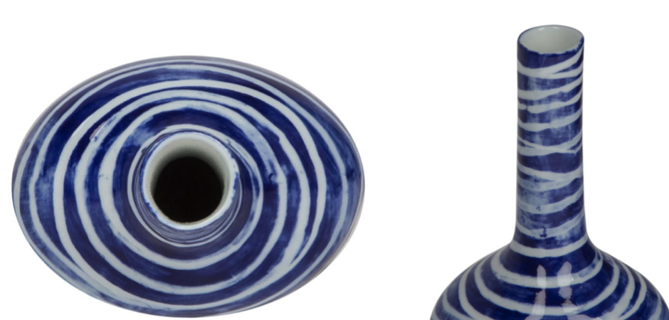 Ваза blue & white ornament Striped Bottle Ваза blue & white ornament Striped Bottle - Loft-Concept в Кирове