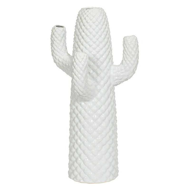 Фигурка керамика белый кактус большая White Cactus Белый Фигурка керамика белый кактус большая White Cactus Белый в Кирове | Loft Concept