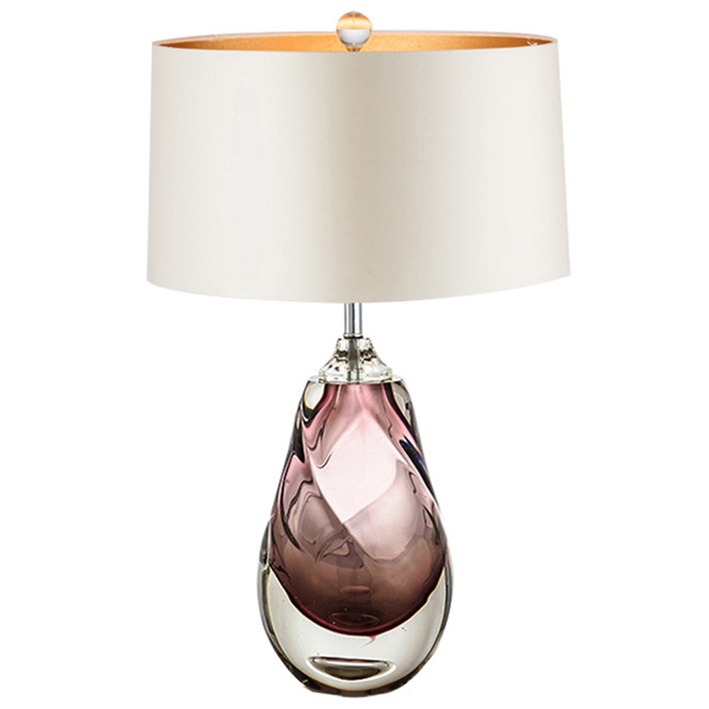 Дизайнерский настольный светильник Crystal Table Lamp Розовое стекло Белый Прозрачное Стекло Розовый Дизайнерский настольный светильник Crystal Table Lamp Розовое стекло Белый Прозрачное Стекло Розовый в Кирове | Loft Concept
