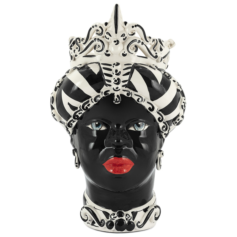 Ваза VASE MORO LADY MEDIUM Черно-белый Ваза VASE MORO LADY MEDIUM Черно-белый в Кирове | Loft Concept