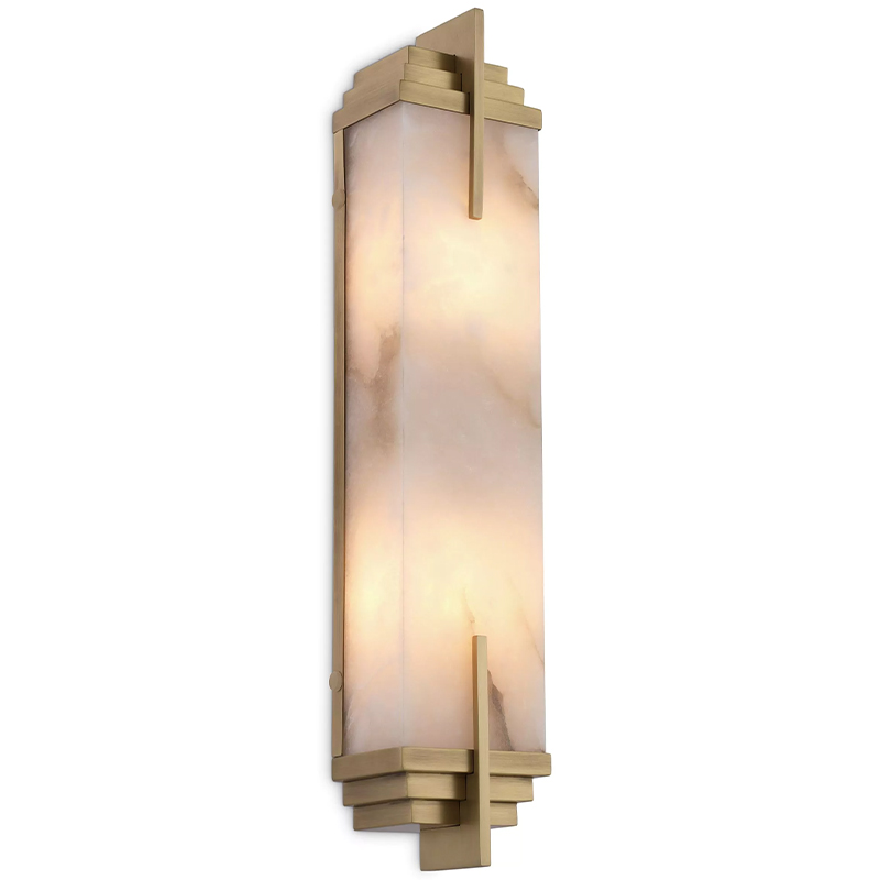 Бра Eichholtz Wall Lamp Harman Brass Латунь Бежевый Белый Мрамор Bianco Бра Eichholtz Wall Lamp Harman Brass Латунь Бежевый Белый Мрамор Bianco в Кирове | Loft Concept