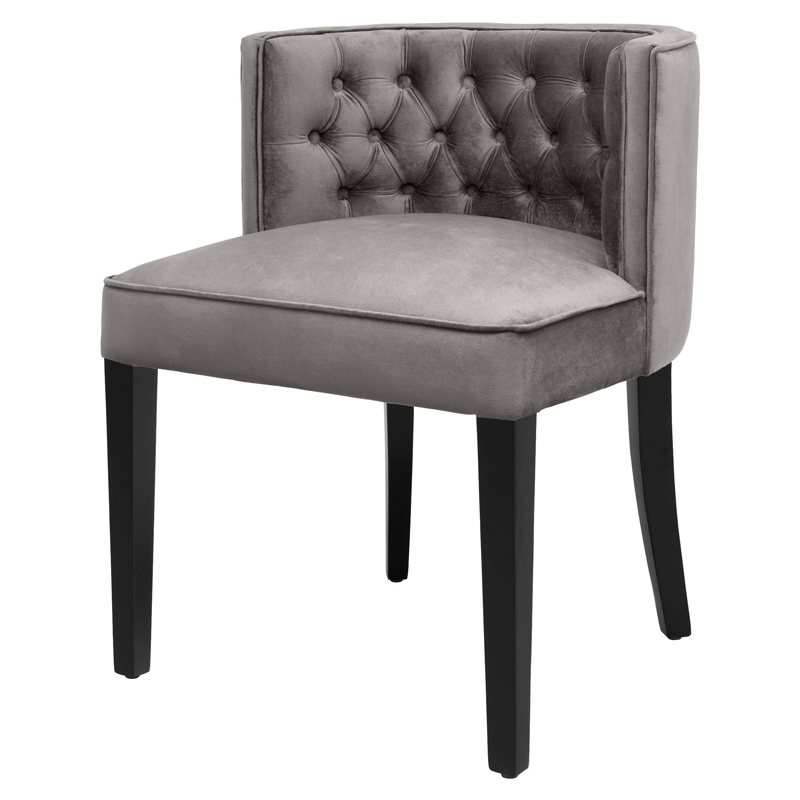 Стул Eichholtz Dining Chair Dearborn grey Серый Черный Стул Eichholtz Dining Chair Dearborn grey Серый Черный в Кирове | Loft Concept