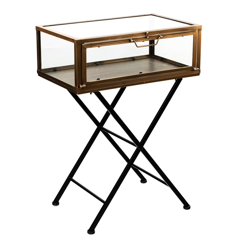 Приставной стол Table Box Черный Прозрачное Стекло Коричневый Приставной стол Table Box Черный Прозрачное Стекло Коричневый в Кирове | Loft Concept