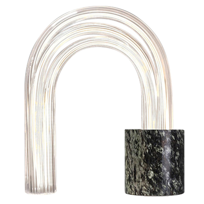 Дизайнерский настольный светильник Small Waterfall Lamp Прозрачный ivory ( слоновая кость ) Черный Мрамор Nero в Кирове | Loft Concept 