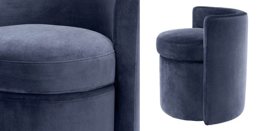 Кресло Eichholtz Stool Arcadia midnight blue Кресло Eichholtz Stool Arcadia midnight blue - Loft-Concept в Кирове