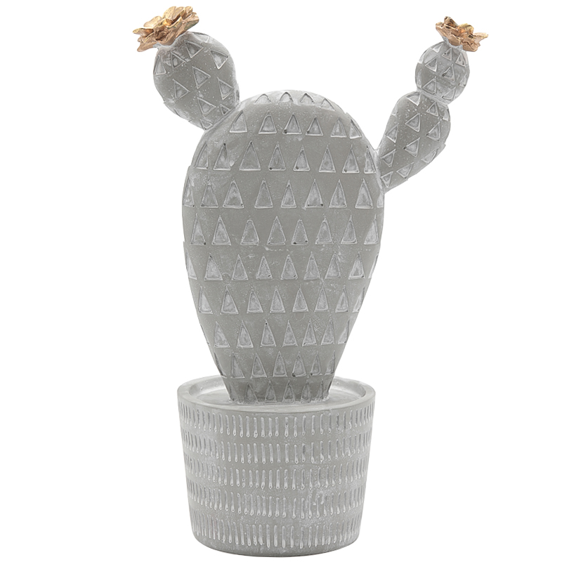 Статуэтка Gray Cactus Серый Золотой Статуэтка Gray Cactus Серый Золотой в Кирове | Loft Concept