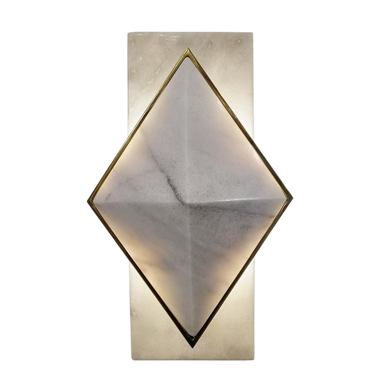 Бра Marble Diamond WALL LAMP Латунь Серый Бра Marble Diamond WALL LAMP Латунь Серый в Кирове | Loft Concept