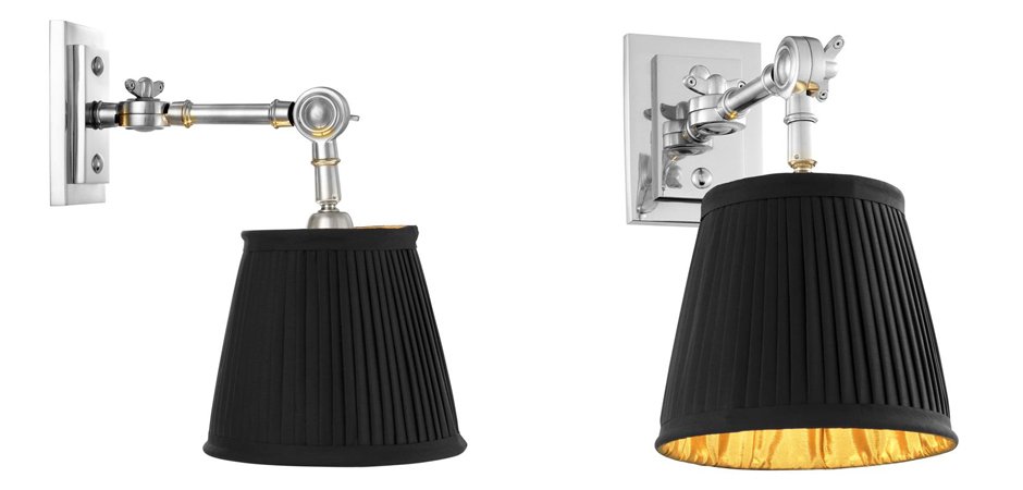 Бра Wall Lamp Wentworth Single Nickel+Black Бра Wall Lamp Wentworth Single Nickel+Black - Loft-Concept в Кирове