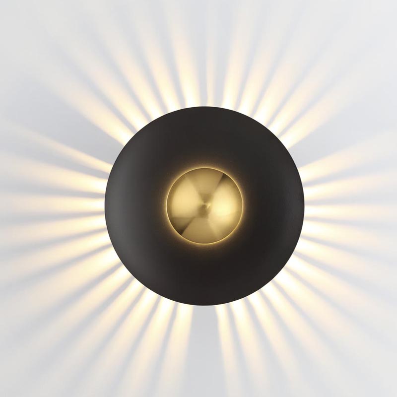 Настенный светильник Golden Mean Circle Черный Золотой Настенный светильник Golden Mean Circle Черный Золотой в Кирове | Loft Concept