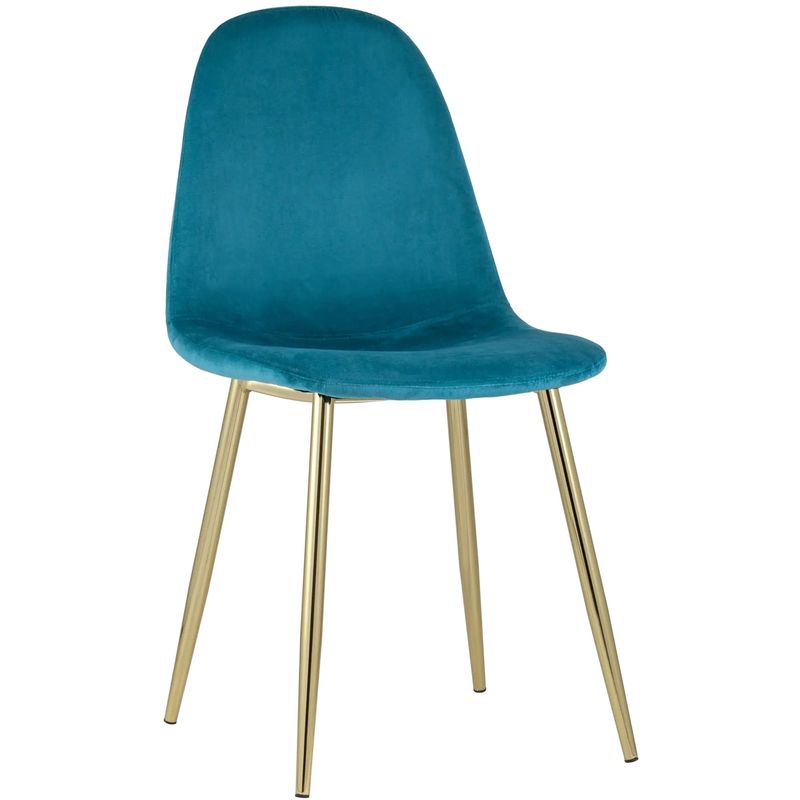 Стул Archie Chair Велюр Аквамарин Золотые ножки Голубой Золотой Стул Archie Chair Велюр Аквамарин Золотые ножки Голубой Золотой в Кирове | Loft Concept