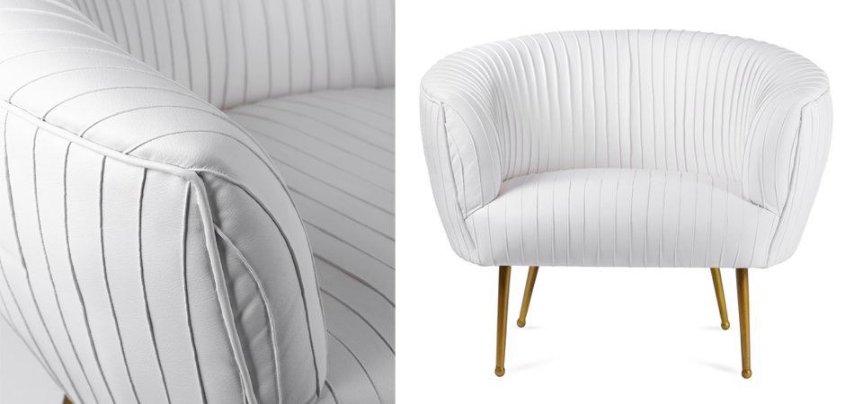 Кресло Kelly Wearstler SOUFFLE CHAIR - RUCHED Milk Кресло Kelly Wearstler SOUFFLE CHAIR - RUCHED Milk - Loft-Concept в Кирове
